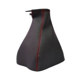 Чехол ручки КПП ЗАЗ Таврия, Славута (Черный кожзам/Красная нить)