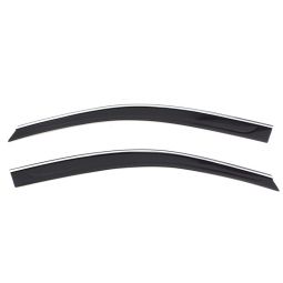 COBRA TUNING Дефлекторы окон на Volkswagen T5 '03- микроавтобус (хром. молдинг, накладные)