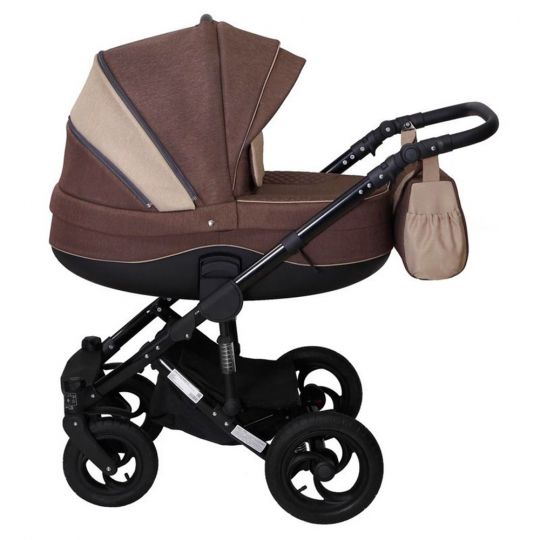 Коляска детская 2 в 1 Siger Alba бежевый/коричневый (KLS0025)