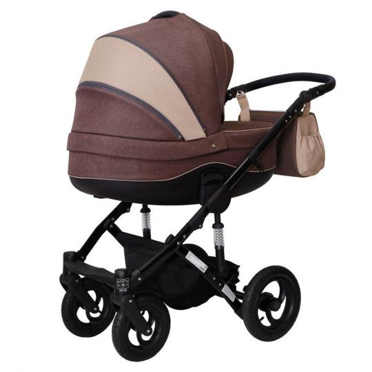 Коляска детская 2 в 1 Siger Alba бежевый/коричневый (KLS0025)