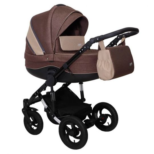 Коляска детская 2 в 1 Siger Alba бежевый/коричневый (KLS0025)