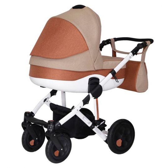 Коляска детская 2 в 1 Siger Marco бежевый/т.кирпичный (KLS0022) Коляска детская 2 в 1 Siger Marco бежевый/т.кирпичный (KLS0022)
