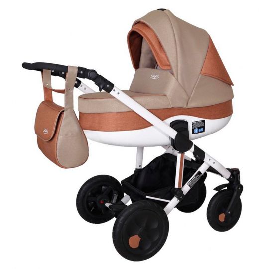 Коляска детская 2 в 1 Siger Marco бежевый/т.кирпичный (KLS0022) Коляска детская 2 в 1 Siger Marco бежевый/т.кирпичный (KLS0022)