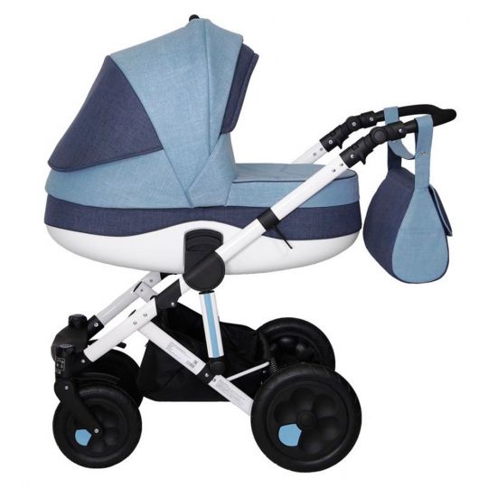 Коляска детская 2 в 1 Siger Marco св.синий/т.синий (KLS0023)