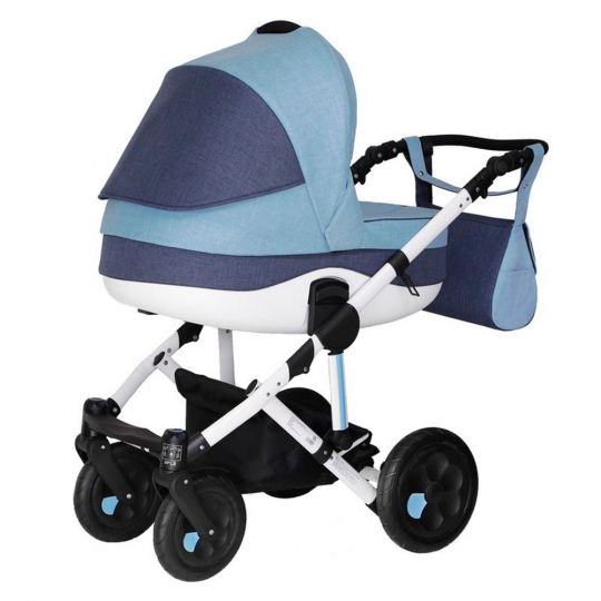 Коляска детская 2 в 1 Siger Marco св.синий/т.синий (KLS0023)