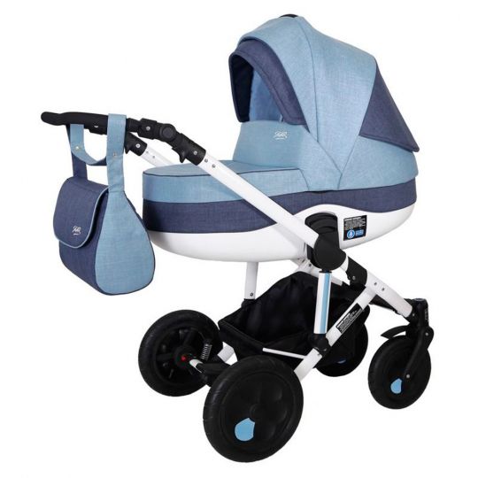 Коляска детская 2 в 1 Siger Marco св.синий/т.синий (KLS0023)