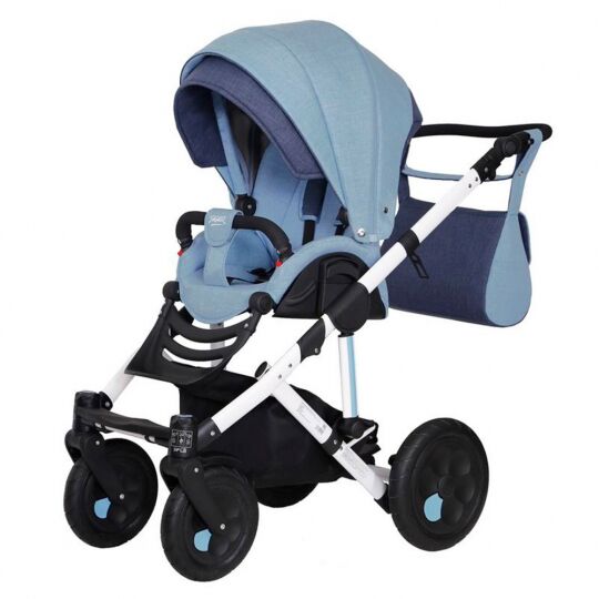 Коляска детская 2 в 1 Siger Marco св.синий/т.синий (KLS0023)