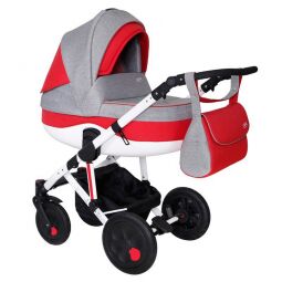 Коляска детская 2 в 1 Siger Marco серый/красный (KLS0021)