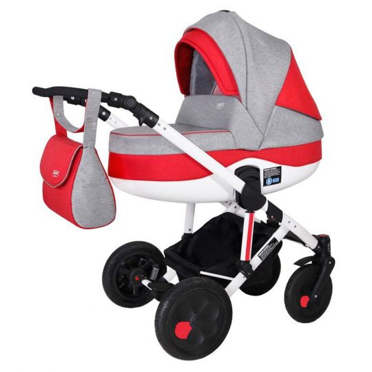 Коляска детская 2 в 1 Siger Marco серый/красный (KLS0021) Коляска детская 2 в 1 Siger Marco серый/красный (KLS0021)
