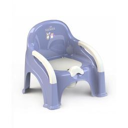 Горшок детский Кидвик Премьер с крышкой фиолетовый/белый