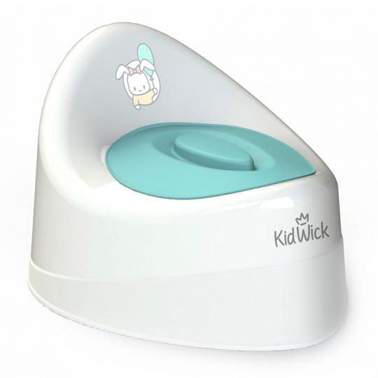 Горшок детский Кидвик Ракушка с крышкой белый/бирюзовый Горшок детский Кидвик Ракушка с крышкой белый/бирюзовый