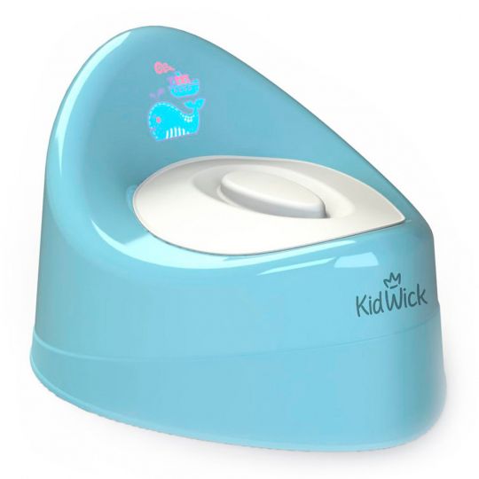 Горшок детский Кидвик Ракушка с крышкой голубой/белый Горшок детский Кидвик Ракушка с крышкой голубой/белый