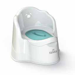 Горшок детский Кидвик Трон с крышкой белый