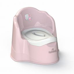 Горшок детский Кидвик Трон с крышкой розовый