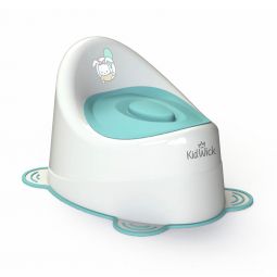 Горшок детский Кидвик Улитка с крышкой белый/бирюзовый