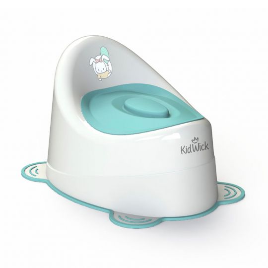Горшок детский Кидвик Улитка с крышкой белый/бирюзовый Горшок детский Кидвик Улитка с крышкой белый/бирюзовый