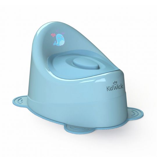 Горшок детский Кидвик Улитка с крышкой голубой/т.голубой