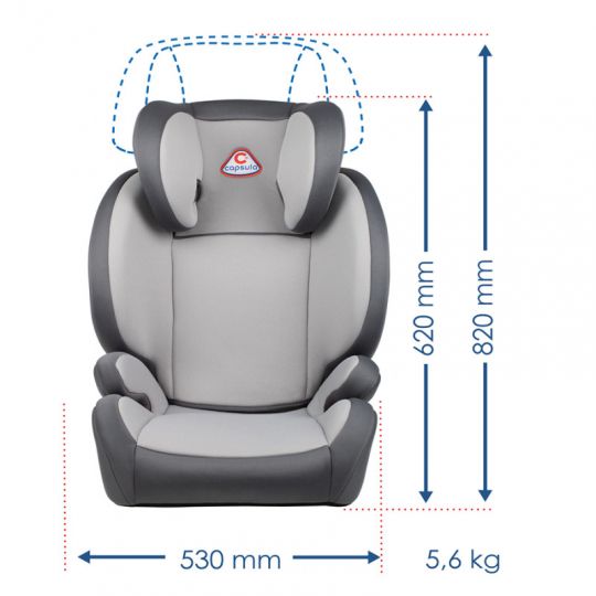 Alca Автокрісло дитяче "MT5X", Capsula, 15-36kg, до 12 років, сірий, 772120 (Германія)