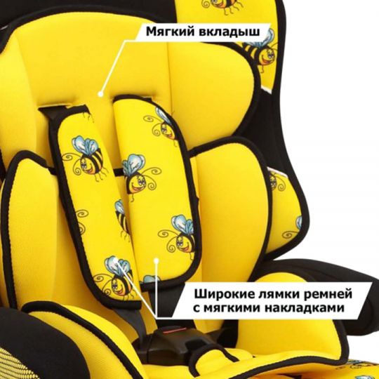 Siger Детское автокресло Art Драйв группа 1-2-3 (Пчелка)