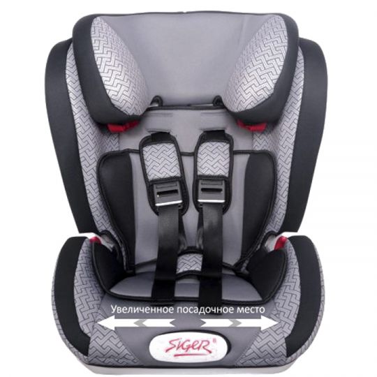 Siger Детское автокресло Art Индиго Isofix группа 1-2-3 (Серый лабиринт)