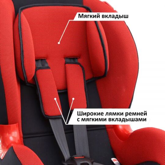 Siger Детское автокресло Кокон Isofix группа 1-2 (Красный)