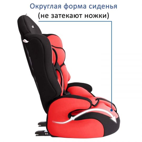 Siger Детское автокресло Прайм Isofix группа 1-2-3 (Красный)