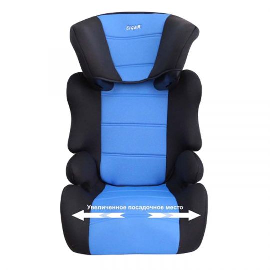 Siger Детское автокресло Смарт группа 2-3 (Черно-голубой)
