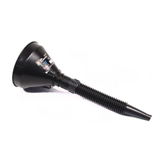 Дорожня карта Пластикова лійка для бензину, з фільтр-сіткою та гнучким носиком