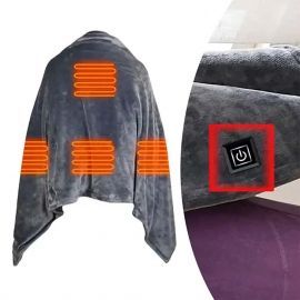 Електроковдра Плед із підігрівом від Powerbank (155*80) Electric Heating Shawl Blanket USB