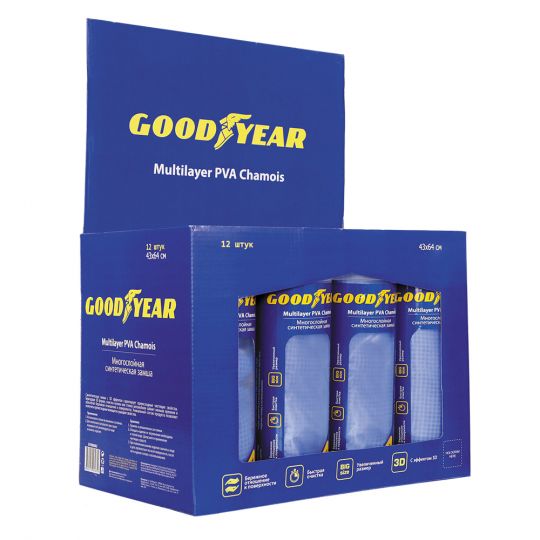 GOODYEAR Синтетическая замша с тиснением, в тубе (43x64 см) GOODYEAR Синтетическая замша с тиснением, в тубе (43x64 см)