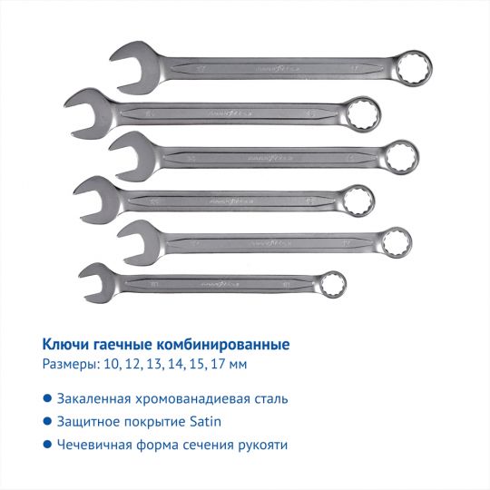 GoodYear 1/2", 1/4" 55 ед. Набор инструментов (в пластиковом кейсе) GoodYear 1/2", 1/4" 55 ед. Набор инструментов (в пластиковом кейсе)