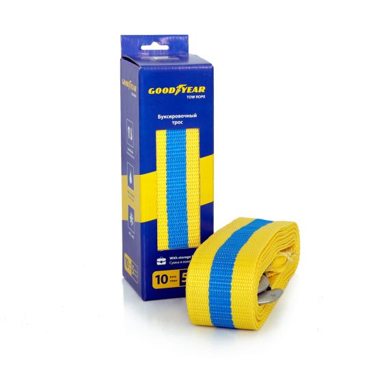 GOODYEAR GY004003 Трос буксировочный 10 тонн (лента) GOODYEAR GY004003 Трос буксировочный 10 тонн (лента)