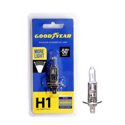 GOODYEAR Лампа автомобильная галогенная H1 12V 55W P14.5s More Light (блистер) GOODYEAR Лампа автомобильная галогенная H1 12V 55W P14.5s More Light (блистер)