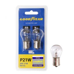 GOODYEAR Лампа накаливания автомобильная P21W 24V 21W BA15s (блистер: 2 шт.)