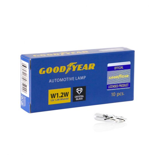 GOODYEAR Лампа накаливания автомобильная W1.2W 12V 1.2W W2x4.6d (коробка: 10 шт.) GOODYEAR Лампа накаливания автомобильная W1.2W 12V 1.2W W2x4.6d (коробка: 10 шт.)