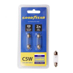 GOODYEAR Лампа накаливания автомобильная C5W 12V 5W SV8.5 (блистер: 2 шт.) GOODYEAR Лампа накаливания автомобильная C5W 12V 5W SV8.5 (блистер: 2 шт.)