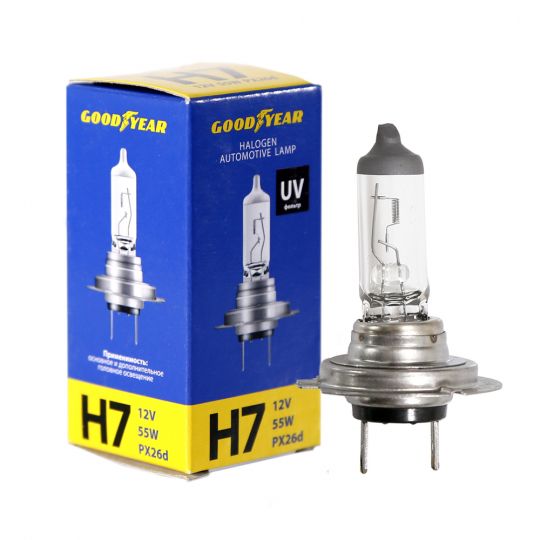 GOODYEAR Лампа автомобильная галогенная H7 12V 55W PX26d GOODYEAR Лампа автомобильная галогенная H7 12V 55W PX26d