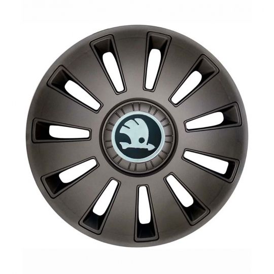 Kenguru Колпаки для колес Rex Skoda графит R16" (Комплект 4 шт.) Kenguru Колпаки для колес Rex Skoda графит R16" (Комплект 4 шт.)