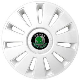Kenguru Колпаки для колес Rex Skoda белый R16" (Комплект 4 шт.) Kenguru Колпаки для колес Rex Skoda белый R16" (Комплект 4 шт.)