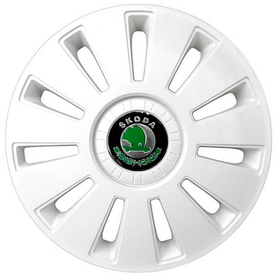 Kenguru Колпаки для колес Rex Skoda белый R16" (Комплект 4 шт.) Kenguru Колпаки для колес Rex Skoda белый R16" (Комплект 4 шт.)