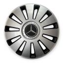 Kenguru Колпаки для колес Twin Mercedes серебро R15 (Комплект 4 шт.)