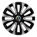 4 RACING Avalon Carbon Silver&Black R13 Колпаки для колес с логотипом Volkswagen (Комплект 4 шт.)