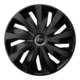 4 RACING Grip Pro Black R14 Колпаки для колес с логотипом Hyundai (Комплект 4 шт.)