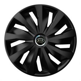 4 RACING Grip Pro Black R15 Колпаки для колес с логотипом Kia (Комплект 4 шт.)