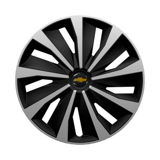 Колпаки 4Racing Grip Silver&Black R13 Chevrolet (Комплект 4 шт.) Колпаки 4Racing Grip Silver&Black R13 Chevrolet (Комплект 4 шт.)