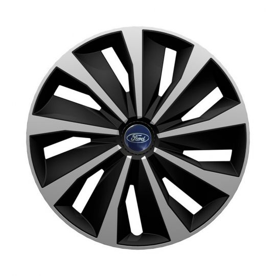 Колпаки 4Racing Grip Silver&Black R14 Ford (Комплект 4 шт.) Колпаки 4Racing Grip Silver&Black R14 Ford (Комплект 4 шт.)