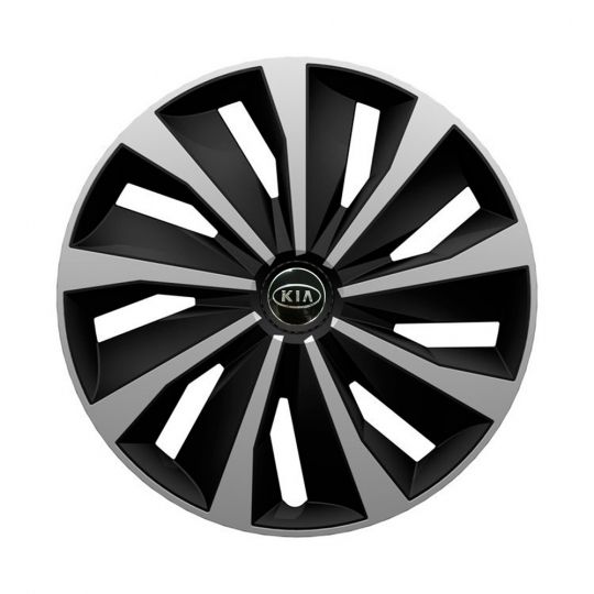 Колпаки 4Racing Grip Silver&Black R14 Kia (Комплект 4 шт.) Колпаки 4Racing Grip Silver&Black R14 Kia (Комплект 4 шт.)
