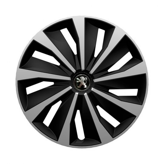 Колпаки 4Racing Grip Silver&Black R13 Peugeot (Комплект 4 шт.) Колпаки 4Racing Grip Silver&Black R13 Peugeot (Комплект 4 шт.)