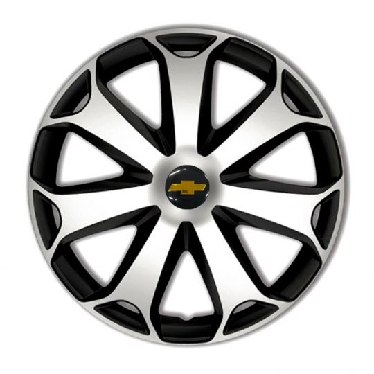 Колпаки 4Racing Mega Silver&Black R16 Chevrolet (Комплект 4 шт.) Колпаки 4Racing Mega Silver&Black R16 Chevrolet (Комплект 4 шт.)