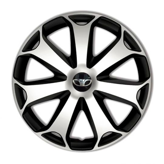 Колпаки 4Racing Mega Silver&Black R14 Daewoo (Комплект 4 шт.) Колпаки 4Racing Mega Silver&Black R14 Daewoo (Комплект 4 шт.)